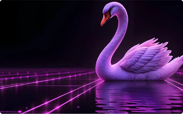 purple swan graphic